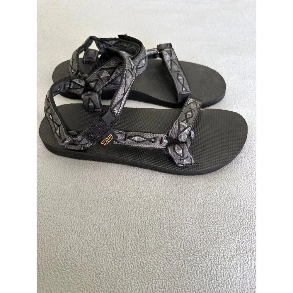 Teva Sandal Mens 12‎ Original Universal Black Straps Outdoor Water